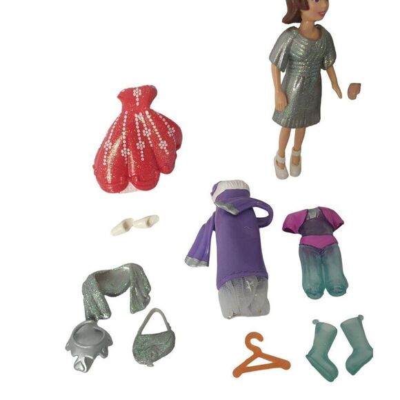 Vintage Polly Pocket Prom King and Queen Doll Set With Outfits & Accessories P7 - Picture 3 of 5